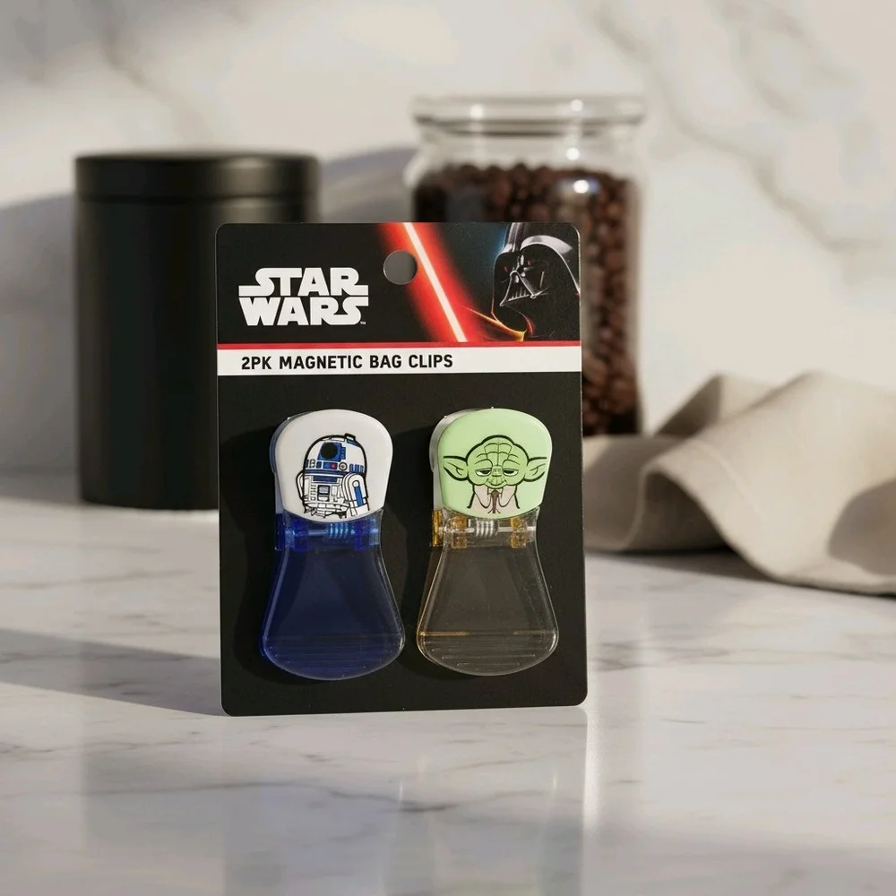Disney Star Wars Mickey Minnie Mouse 8pc Magnetic Bag Clips Chip Clips Yoda R2D2